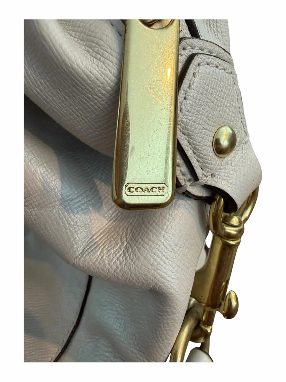 Coach Madison Julianne Off-White Leather Satchel / Tote (Style 12935)